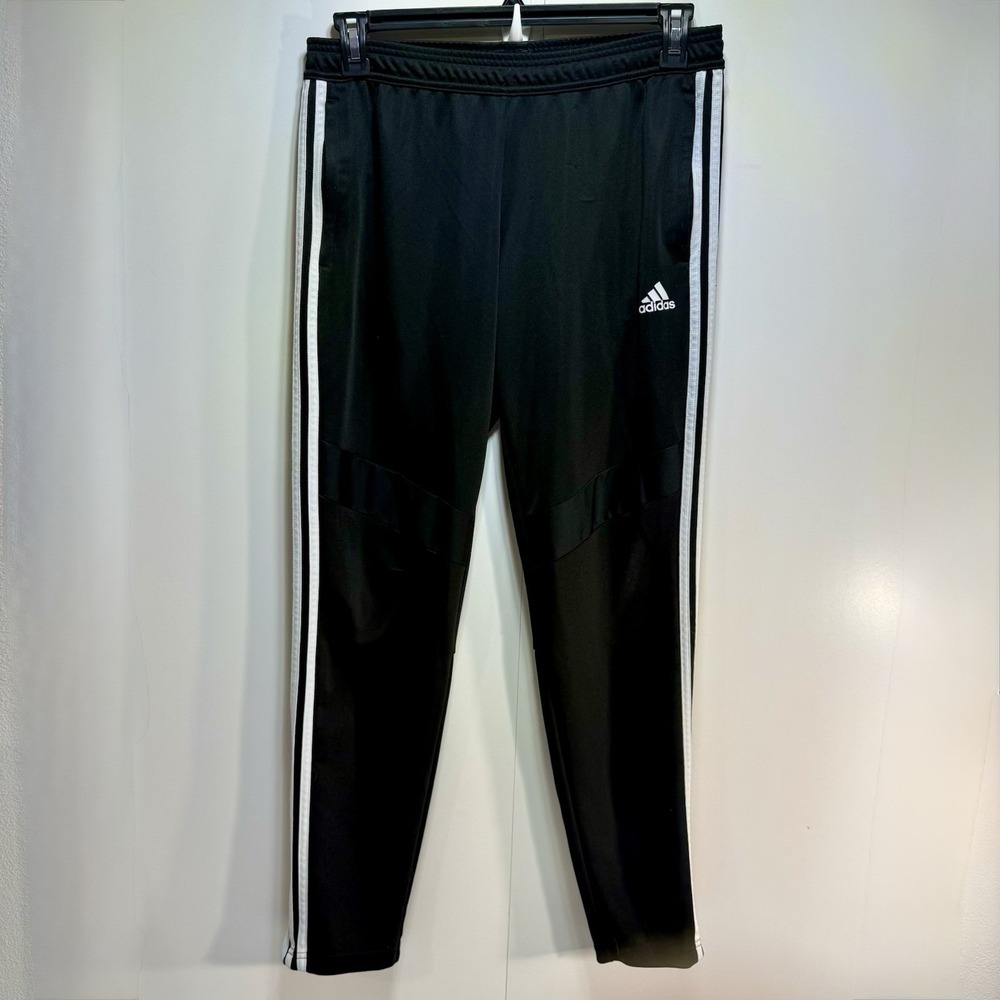 Adidas Black Climacool Jogger Pants Ankle Zip Athletic Mens Large See Notes
